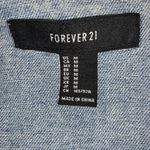 Forever 21 short denim jacket back tiger embroidery womens size M Photo 7