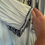 Raviya Boho swim coverup or Tunic in white and navy blue with sequin details XL Photo 2