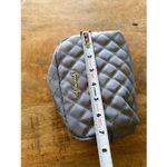 LOVEVOOK Quilted Cosmetic Makeup Bag Grey Nylon Travel Pouch Gold Hardware Gray Photo 5