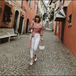 Chriselle X J.O.A Patina Stripe‎ Wrap Top S Orange Photo 1