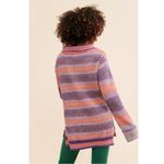 Anthropologie  Daily Practice Half Zip Tunic Sweater Dress Size Small Purple Pink Photo 9