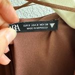 ZARA Brown Leather Mini Dress Photo 1