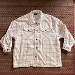 HFX LIGHT PINK WOOL BLEND FLANNEL SNAP BUTTON SHACKET Size XL Photo 0
