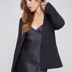 L'Agence Lacey Knit Blazer Sz Small Black Photo 1
