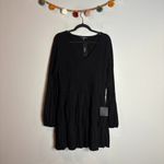 Lulus NWT  Adorable Option Black Long Sleeve Mini Sweater Dress Photo 1