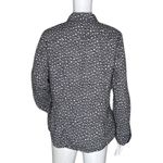 Talbots ‎ Shirt Womens 10 Black White Heart Print Button Up Office Novelty Preppy Photo 3