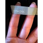 Vince  Pants Women Large Black Velvet Straight Leg Split Hem Ankle Holiday Preppy Photo 7