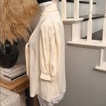 Reformation  Joelle Tie Neck Button-Up Blouse Top Size Small Photo 4