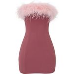 House Of CB  'Alexa' Warm Pink Mini Dress Size Small New $255 Photo 2