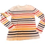 Gap 100% Cotton Rainbow Stripe Crewneck Sweater Women’s L Pride Colors in EUC Photo 1