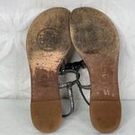 Tory Burch  Bryn Silver‎ Pave Bow Thong Sandal SIze 7.5 Photo 7