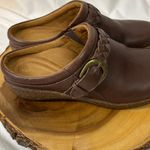 Aetrex Libby Brown Leather Clogs with Braided Strap Casual Comfort Size 7 Photo 3