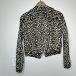 Mudd leopard print mob wife denim jacket size XS Photo 8
