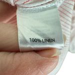 J. Jill 100% Linen Pink White Pinstriped Long Sleeve Collared Button Up Size M Size M Photo 5