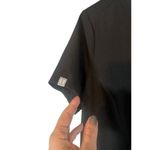 Hanes Black Comfort Fit Casual Short Sleeve V-Neck Stretch Scrub Top Women Sz S Photo 3