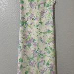 Sag Harbor Midi Dress Sz 6P 6 Petite Pastel Floral Sleeveless Tie Back Photo 0