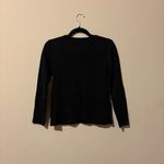 Charter Club Black Long Sleeve Shirt with Snowflake Design Photo 4