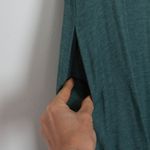 LOGO By Lori Goldstein LOGO Lounge by Lori Goldstein Womens V Neck Asymmetric Midi Dress Size S Green Photo 4