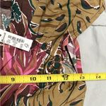 Madewell Green Tan Ruched Cap Sleeve Blouse Size XXS NWT Photo 4