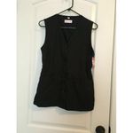 White Cross Women's Button Front Scrub Vest Nurse Hospital Medical Size XS Blue Photo 5