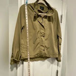 Love Tree Tilly’s High Collar Hooded Olive Green Full Zip Windbreaker Size M Photo 9