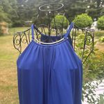 NAIF sleeveless halter style blouse Blue Size L Photo 1