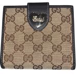 Gucci •  gold heart canvas and leather bifold wallet Photo 8