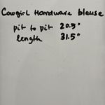 Cowgirl Hardwear Black Button Down Long Sleeve Shirt Silver Cross Pattern sz XL Photo 11