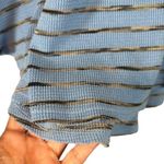 Michael Stars Blue Striped Cotton Blend Long Sleeve Blouse Women Sz OS Photo 8
