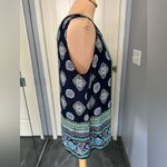 Cynthia Rowley Back Button Medallion Print Sleeveless Multi Color Blouse Photo 2