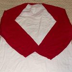 Hanes Raglan Long Sleeve T-Shirt Women’s Size Medium Red And White 60% Cotton 40% Poly Photo 3