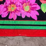 Oscar de la Renta  Womens OSFM vibrant flower Shawl Boho Scarf Photo 1