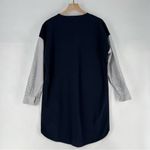 Madewell Mixed Media Sweater Dress Cotton V Neck Striped Long Sleeve Preppy Photo 10