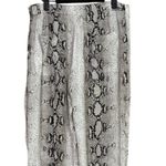 ZARA  Snakeskin Print Flared Trousers Satin Effect Lightweight XL Cream Brown Photo 4