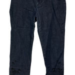 Elie Tahari  Dark Denim Embellished Jewel Bottom Skinny Jeans Photo 0