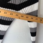 Love by Design Y2k Striped V Neck Fitted Sweater Gray Medium Snatched Grunge Photo 5