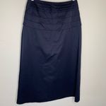 Armagan Blue Cotton Tencel Sz 42 ( medium) Midi Skirt Photo 4