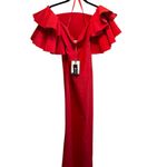 Chiara Boni La Petite Robe Pavarti Off Shoulder Gown Passion Red Size 14 NWT Photo 8