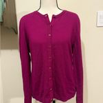 Talbots Magenta Cashmere blend cardigan sweater size medium Photo 3