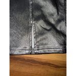 Free People  Metallic Silver Faux Leather Mini Skirt Size 10 holiday sparkle NYE Photo 1