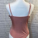 PacSun LA HEARTS/ Bodysuit Metallic Pink Lace Front-Medium Photo 2