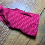 Lululemon  Think Fast Pullover in Stripe Deepest Cranberry Size 6 Sweater Stretch Photo 6