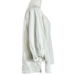 Free People Bohemian Gauze Lucy Solid Swing Top in White Size Large Cottage Photo 12