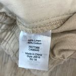 J.Crew G4710 Khaki Linen Shorts white tie size medium Photo 8