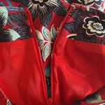 Talbots Floral Cotton Hobo Lined Pencil Skirt Red Blue Size 2 Photo 5