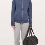 Lulu Townsend Lululemon Scuba Hoodie Light Cotton Fleece Heathered Gatsby Blue Size 6 Photo 1