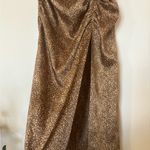 Zara Animal Print Strapless mid skirt Brown Size XXS Photo 1