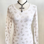 No Boundaries  Y2K Grunge Skull Top Edgy Gothic Streetwear Emo Punk Small Photo 0