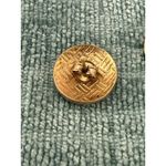 Vintage Round Cloisonne Rose Stud Earrings Button Style Rose Pink‎ Enameled EUC Gold Photo 3