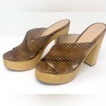 Veronica Beard Gaynor Scalloped Suede Platform Sandals Heels in Hazelwood BNIB Photo 3